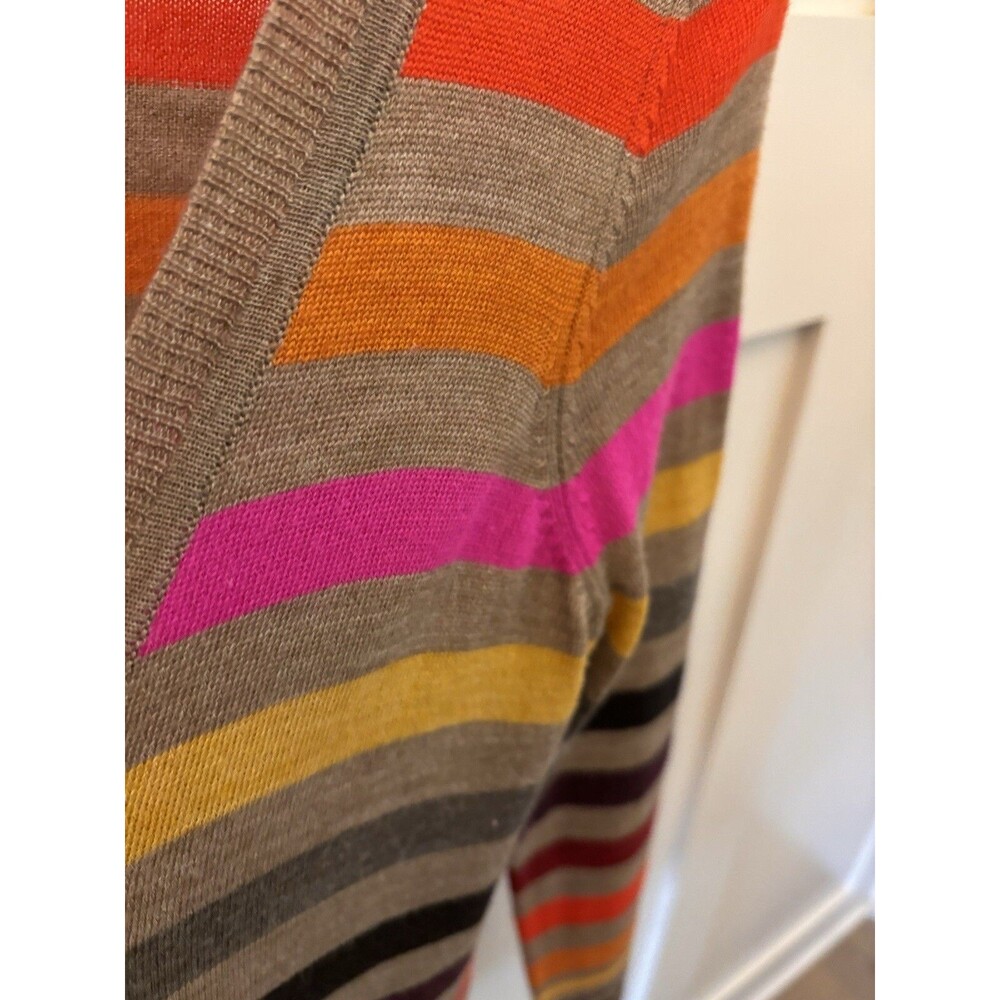 The Limited Women’s Striped Wool Blend Sweater Fall Winter Colors Size Small - Picture 4 of 5